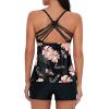 imageAmerican Trends Tankini Swimsuits for Women Two Piece Bathing Suits Tankini Top with Boyshorts Swimwear for WomenPink Print