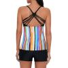 imageAmerican Trends Tankini Swimsuits for Women Two Piece Bathing Suits Tankini Top with Boyshorts Swimwear for WomenRainbow Striped