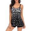 imageAmerican Trends Tankini Swimsuits for Women Two Piece Bathing Suits Tankini Top with Boyshorts Swimwear for WomenWhite Floral