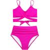 imageAmerican Trends Womens High Waisted Bikini Swimsuits Push Up Bikini Sets Sexy Bathing Suits Two Piece Swimsuit01rose Red