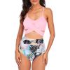 imageAmerican Trends Womens High Waisted Bikini Swimsuits Push Up Bikini Sets Sexy Bathing Suits Two Piece Swimsuit03pink Print