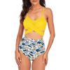imageAmerican Trends Womens High Waisted Bikini Swimsuits Push Up Bikini Sets Sexy Bathing Suits Two Piece Swimsuit05yellow Print