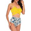 imageAmerican Trends Womens High Waisted Bikini Swimsuits Push Up Bikini Sets Sexy Bathing Suits Two Piece Swimsuit05yellow Print