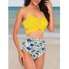 imageAmerican Trends Womens High Waisted Bikini Swimsuits Push Up Bikini Sets Sexy Bathing Suits Two Piece Swimsuit05yellow Print