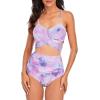 imageAmerican Trends Womens High Waisted Bikini Swimsuits Push Up Bikini Sets Sexy Bathing Suits Two Piece Swimsuit06purple Tie Dye
