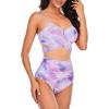 imageAmerican Trends Womens High Waisted Bikini Swimsuits Push Up Bikini Sets Sexy Bathing Suits Two Piece Swimsuit06purple Tie Dye