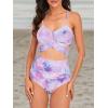 imageAmerican Trends Womens High Waisted Bikini Swimsuits Push Up Bikini Sets Sexy Bathing Suits Two Piece Swimsuit06purple Tie Dye