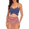 imageAmerican Trends Womens High Waisted Bikini Swimsuits Push Up Bikini Sets Sexy Bathing Suits Two Piece SwimsuitAmerican Flag