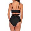 imageAmerican Trends Womens High Waisted Bikini Swimsuits Push Up Bikini Sets Sexy Bathing Suits Two Piece SwimsuitBlack