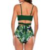 imageAmerican Trends Womens High Waisted Bikini Swimsuits Push Up Bikini Sets Sexy Bathing Suits Two Piece SwimsuitGreen Floral Print