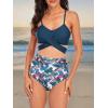 imageAmerican Trends Womens High Waisted Bikini Swimsuits Push Up Bikini Sets Sexy Bathing Suits Two Piece SwimsuitLeaf Print