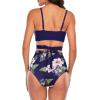 imageAmerican Trends Womens High Waisted Bikini Swimsuits Push Up Bikini Sets Sexy Bathing Suits Two Piece SwimsuitNavy Floral Print