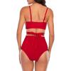 imageAmerican Trends Womens High Waisted Bikini Swimsuits Push Up Bikini Sets Sexy Bathing Suits Two Piece SwimsuitRed