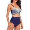 imageAmerican Trends Womens High Waisted Bikini Swimsuits Push Up Bikini Sets Sexy Bathing Suits Two Piece SwimsuitWhite  Blue