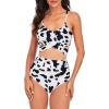 imageAmerican Trends Womens High Waisted Bikini Swimsuits Push Up Bikini Sets Sexy Bathing Suits Two Piece SwimsuitWhite Black
