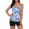 09 Round Neck Blue Leaf