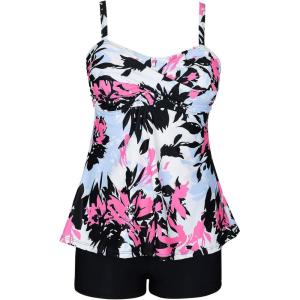 imageAmerican Trends Tankini Swimsuits Plus Size Tankini Bathing Suits for Women Tankini Bathing Suits Swimwear for WomenA01white Red