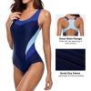 imageAmerican Trends Athletic Swimsuit for Women One Piece Lap Swimming Training Suit Tummy Control Bathing Suits0 Solid Black