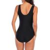 imageAmerican Trends Athletic Swimsuit for Women One Piece Lap Swimming Training Suit Tummy Control Bathing Suits00 Bluegreen