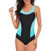 imageAmerican Trends Athletic Swimsuit for Women One Piece Lap Swimming Training Suit Tummy Control Bathing Suits00 Green