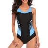 imageAmerican Trends Athletic Swimsuit for Women One Piece Lap Swimming Training Suit Tummy Control Bathing Suits00 Light Blue
