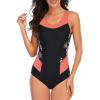 imageAmerican Trends Athletic Swimsuit for Women One Piece Lap Swimming Training Suit Tummy Control Bathing Suits00 Pink Floral