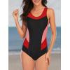 imageAmerican Trends Athletic Swimsuit for Women One Piece Lap Swimming Training Suit Tummy Control Bathing Suits00 Red