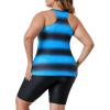 imageAmerican Trends Plus Size Swimsuits for Women Two Piece Tummy Control Plus Size Bathing Suits Boy Shorts TankiniBlue