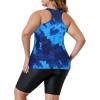 imageAmerican Trends Plus Size Swimsuits for Women Two Piece Tummy Control Plus Size Bathing Suits Boy Shorts TankiniDark Blue Dyeing