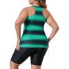 imageAmerican Trends Plus Size Swimsuits for Women Two Piece Tummy Control Plus Size Bathing Suits Boy Shorts TankiniGreen