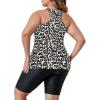 imageAmerican Trends Plus Size Swimsuits for Women Two Piece Tummy Control Plus Size Bathing Suits Boy Shorts TankiniLeopard