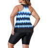 imageAmerican Trends Plus Size Swimsuits for Women Two Piece Tummy Control Plus Size Bathing Suits Boy Shorts TankiniLight Blue