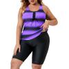 imageAmerican Trends Plus Size Swimsuits for Women Two Piece Tummy Control Plus Size Bathing Suits Boy Shorts TankiniPurple