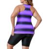imageAmerican Trends Plus Size Swimsuits for Women Two Piece Tummy Control Plus Size Bathing Suits Boy Shorts TankiniPurple