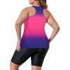 imageAmerican Trends Plus Size Swimsuits for Women Two Piece Tummy Control Plus Size Bathing Suits Boy Shorts TankiniPurple Pink