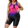 imageAmerican Trends Plus Size Swimsuits for Women Two Piece Tummy Control Plus Size Bathing Suits Boy Shorts TankiniPurple Pink