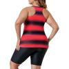 imageAmerican Trends Plus Size Swimsuits for Women Two Piece Tummy Control Plus Size Bathing Suits Boy Shorts TankiniRed