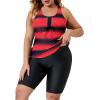 imageAmerican Trends Plus Size Swimsuits for Women Two Piece Tummy Control Plus Size Bathing Suits Boy Shorts TankiniRed