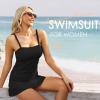 imageAmerican Trends Tankini Swimsuits Tummy Control Swim Suits for Women 2024 Tankini Top Tummy Control Bathing SuitHot Pink