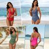 imageAmerican Trends Tankini Swimsuits for Women 2024 Womens Tankini Tops Tummy Control Swim SuitsRed