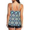 imageAmerican Trends Two Piece Bathing Suits for Womens Tankini Swimsuits Plus Size Swimwear with Tummy Control Boyshorts003 Blue Green