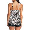 imageAmerican Trends Two Piece Bathing Suits for Womens Tankini Swimsuits Plus Size Swimwear with Tummy Control BoyshortsA Leopard