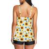 imageAmerican Trends Two Piece Bathing Suits for Womens Tankini Swimsuits Plus Size Swimwear with Tummy Control BoyshortsA Sun Flower