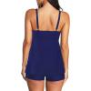 imageAmerican Trends Two Piece Bathing Suits for Womens Tankini Swimsuits Plus Size Swimwear with Tummy Control BoyshortsBlue Dyeing