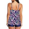 imageAmerican Trends Two Piece Bathing Suits for Womens Tankini Swimsuits Plus Size Swimwear with Tummy Control BoyshortsGeometry
