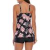 imageAmerican Trends Two Piece Bathing Suits for Womens Tankini Swimsuits Plus Size Swimwear with Tummy Control BoyshortsZ Pink Floral Print