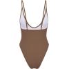imageAmerican Trends Womens One Piece Swimsuits Sexy V Neck Bathing Suit Open Back High Cut SwimwearBrown