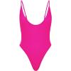 imageAmerican Trends Womens One Piece Swimsuits Sexy V Neck Bathing Suit Open Back High Cut SwimwearHot Pink