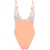 imageAmerican Trends Womens One Piece Swimsuits Sexy V Neck Bathing Suit Open Back High Cut SwimwearPeach