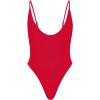 imageAmerican Trends Womens One Piece Swimsuits Sexy V Neck Bathing Suit Open Back High Cut SwimwearRed